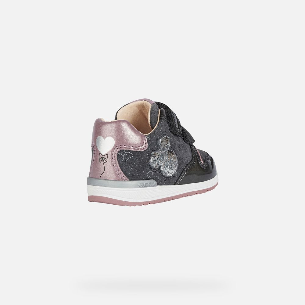 Geox Sneakers Dark Grey Rishon Girl - Geox Baby Shoes - NKWMFG714